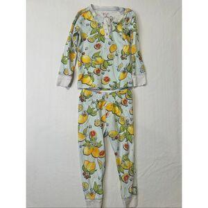 Roller Rabbit Lemon Cotton Long Sleeve Pajamas, Size 2 Years